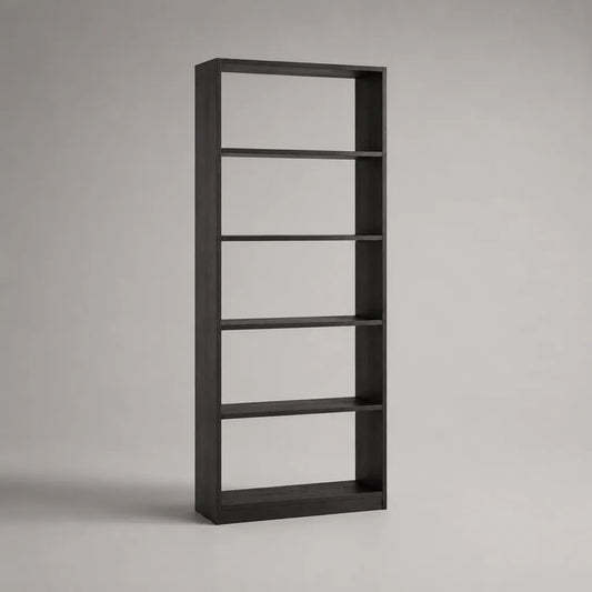 Bücherregal, Standregal aus melaminharzbeschichteter Spanplatte, Schwarz, 70 × 24 × 180 cm